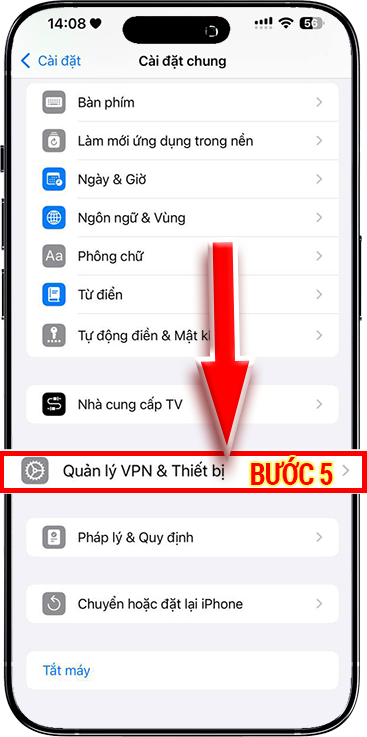  Bước 2: Nhấn vào 
