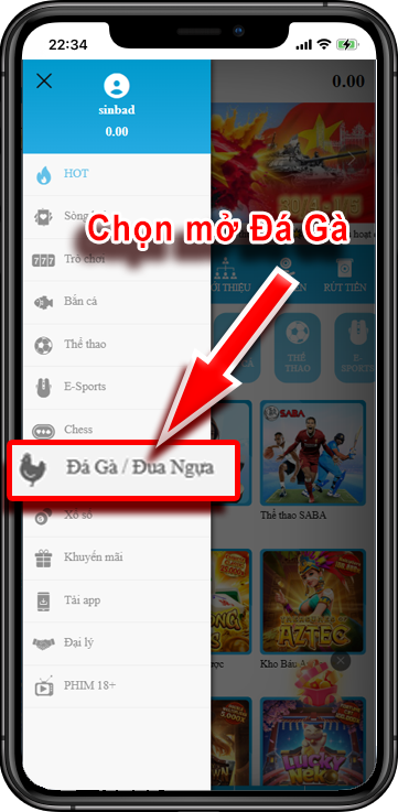 Bước 2: Chọn Sảnh Bạn Muốn Tham Gia 