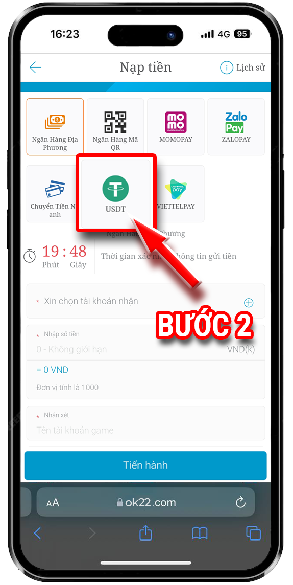 Bước 2: Chọn mục 